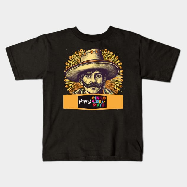 Cinco de Mayo Fiesta Kids T-Shirt by Oddities Outlet